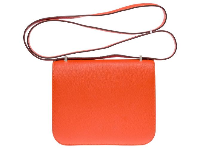 Hermès Sac HERMES Constance en Cuir Orange - 101495 - vue 4