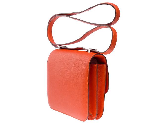 Hermès Sac HERMES Constance en Cuir Orange - 101495 - vue 6