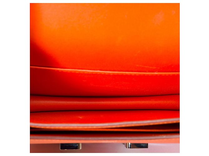 Hermès Sac HERMES Constance en Cuir Orange - 101495 - vue 9