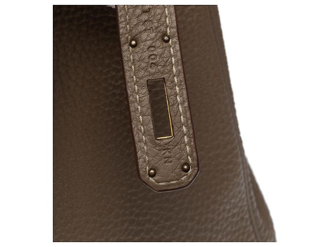 Hermès Borsa Hermes Kelly 32 in Pelle Etoupe - 101479 Taupe - vista 8