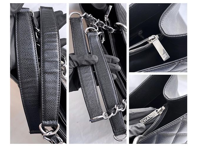 Chanel Bolsa de compras rara XL GST Grand com caixa Preto - vista 11