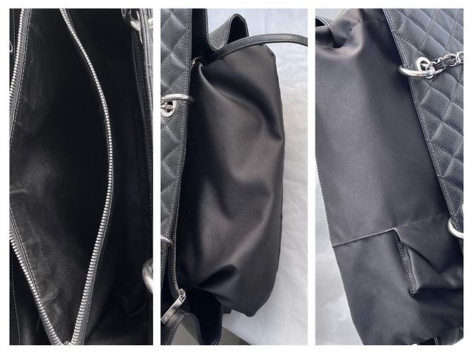Chanel Bolsa de compras rara XL GST Grand com caixa Preto - vista 14