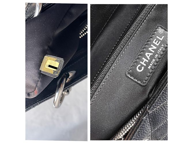 Chanel Bolsa de compras rara XL GST Grand com caixa Preto - vista 15