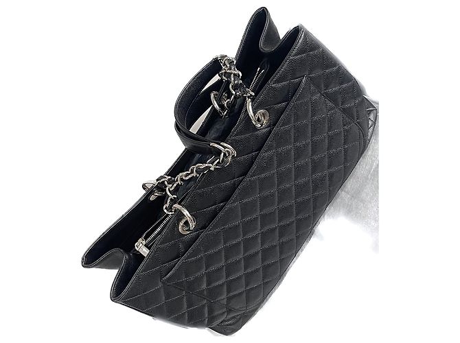 Chanel Bolsa de compras rara XL GST Grand com caixa Preto - vista 17