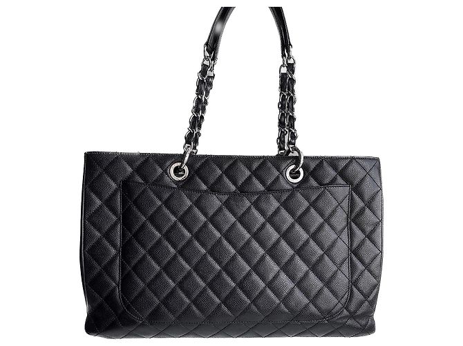 Chanel Bolsa de compras rara XL GST Grand com caixa Preto - vista 4