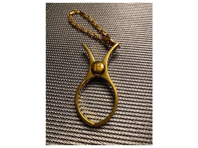 Clip per guanti Hermès in metallo dorato Gold hardware - vista 10