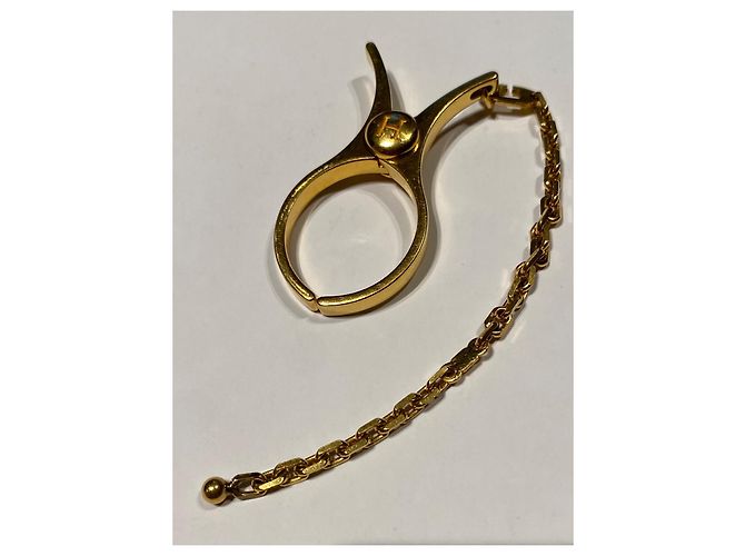 Clip per guanti Hermès in metallo dorato Gold hardware - vista 6