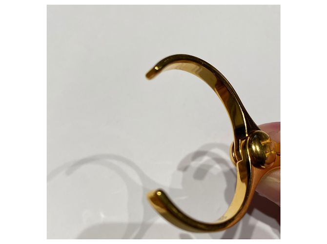 Clip per guanti Hermès in metallo dorato Gold hardware - vista 7