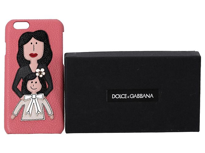 Dolce & Gabbana Dolce&GabbanaIphone 6 Custodia per cellulare in pelle rosa - vista 4