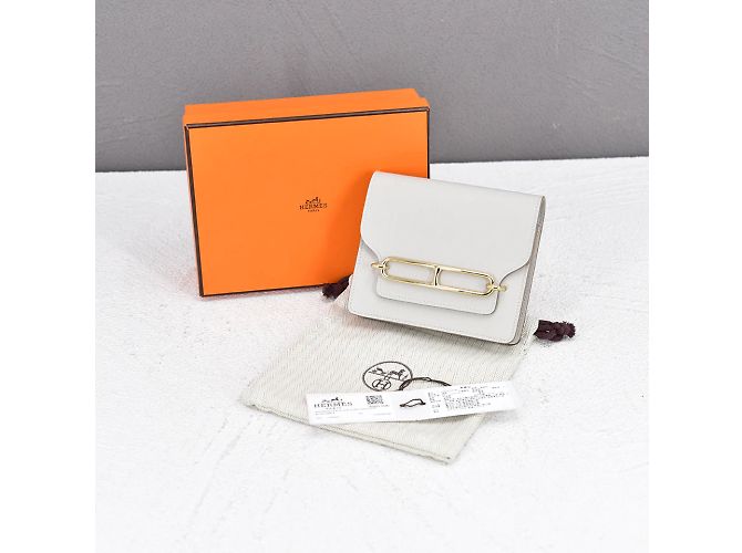 Hermès Evercolor Mini Sac Roulis 18 Weiß - Ansicht 9