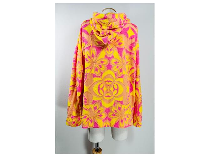 Sandro Oversize Sweatshirt Hoodie Fleurs vert Mehrfarben - Ansicht 3