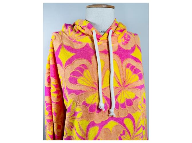 Sandro Oversize Sweatshirt Hoodie Fleurs vert Mehrfarben - Ansicht 4