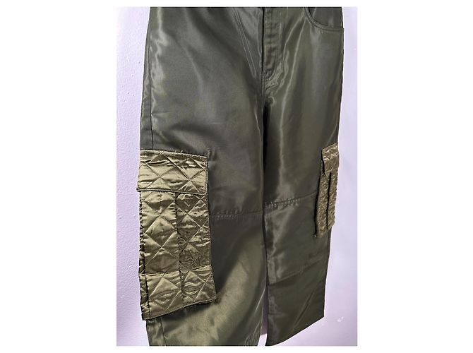 Alexander McQueen Hose in Militärgrün aus Polyester - Ansicht 3