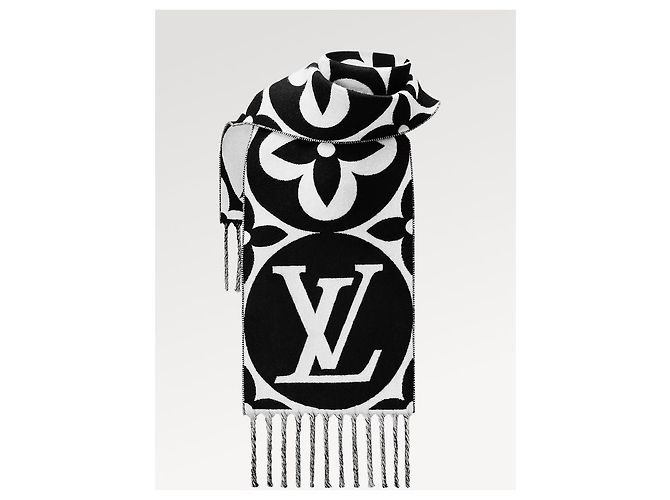 Louis Vuitton Lv Schal-Medaillon neu Schwarz - Ansicht 2