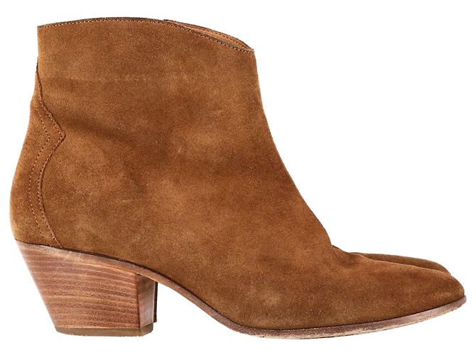 Isabel Marant Bottines Dacken en Daim Marron - vue 2