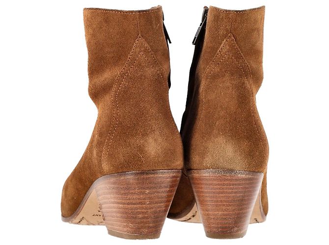 Isabel Marant Bottines Dacken en Daim Marron - vue 4