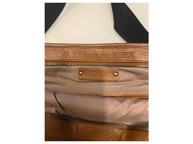Porte-documents tissé camel Bottega Veneta - vue 3