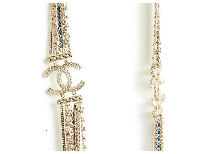 Chanel PE2022 Collana lunga CC multi fila D'oro - vista 3