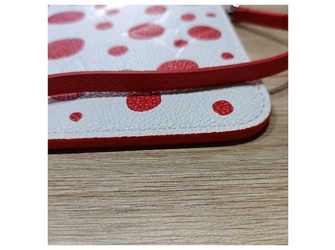 Louis Vuitton Pochette Yayoi Kusama Bianco Rosso - vista 4