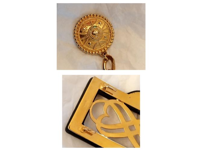 Chanel Vintage Gürtel aus schwarzem Leder - Ansicht 10