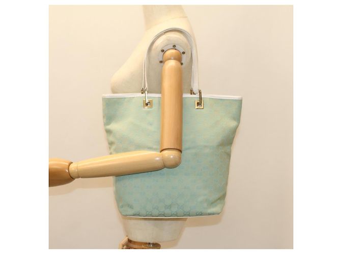 GUCCI GG Canvas Tragetasche Hellblau 002 1098 Auth ki3541 - Ansicht 21