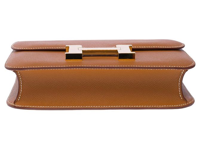 Hermès Sac HERMES Constance en Cuir Doré - 101496 - vue 11
