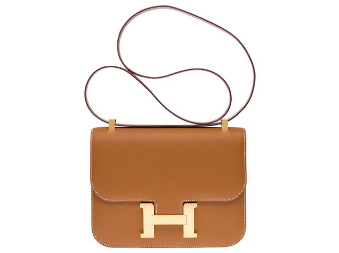Hermès Sac HERMES Constance en Cuir Doré - 101496 - vue 3