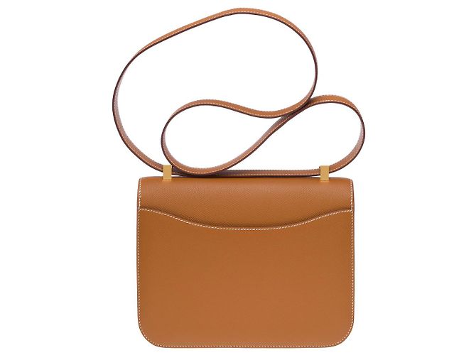 Hermès Sac HERMES Constance en Cuir Doré - 101496 - vue 4