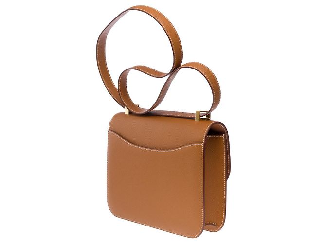 Hermès Sac HERMES Constance en Cuir Doré - 101496 - vue 6