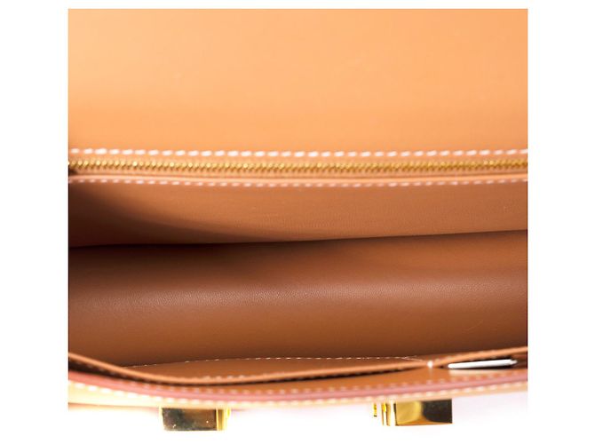 Hermès Sac HERMES Constance en Cuir Doré - 101496 - vue 9