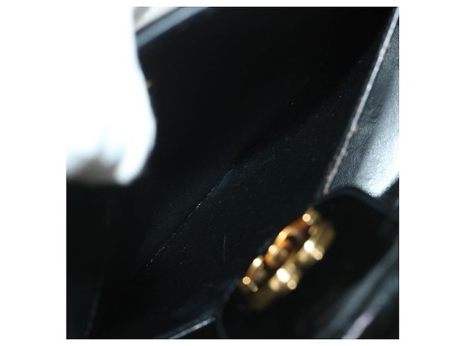 CHANEL V Stitch Turn Lock Umhängetasche Lackleder Schwarz CC Auth 54998 - Ansicht 20