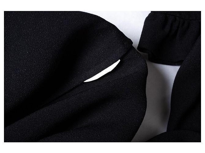 Autre Marque Calibano, Camicetta nera con volant Nero - vista 5