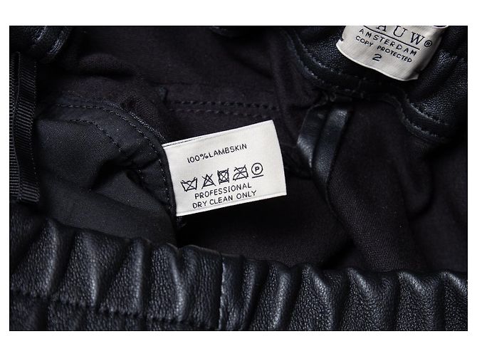 Autre Marque Pauw, Schwarze Lederhose - Ansicht 5