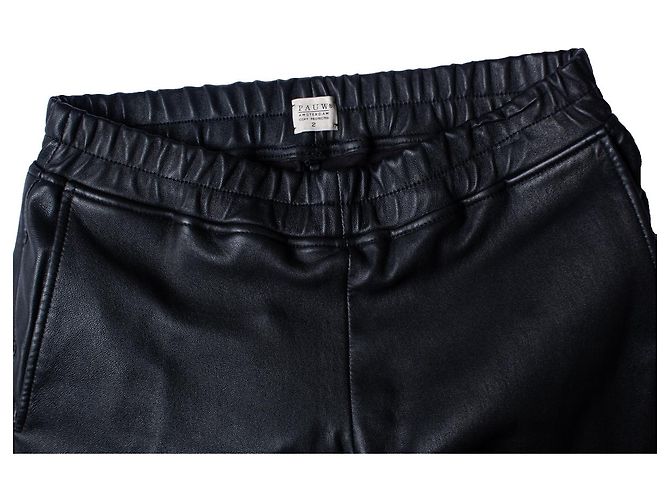 Autre Marque Pauw, Schwarze Lederhose - Ansicht 6