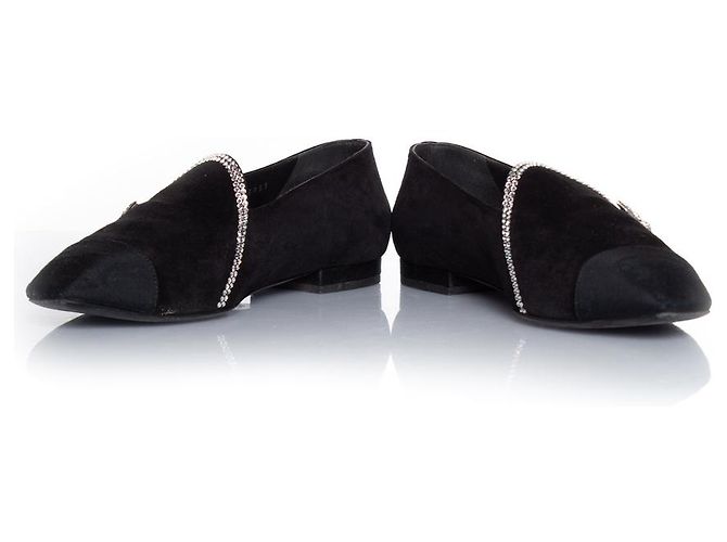 Chanel, Mocassino stella cometa in camoscio nero - vista 6
