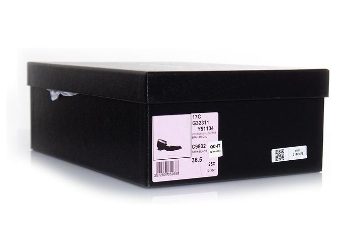 Chanel, Mokassin-Loafer aus gewebtem Leder Blau - Ansicht 8