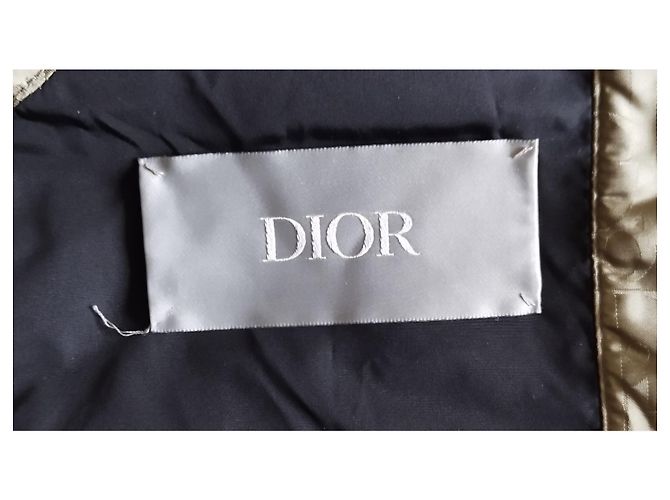 Dior sleeveless green down jacket, oblique pattern - view 7