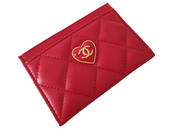 Portacarte Chanel della collezione 23S dolce cuore Rosso - vista 3