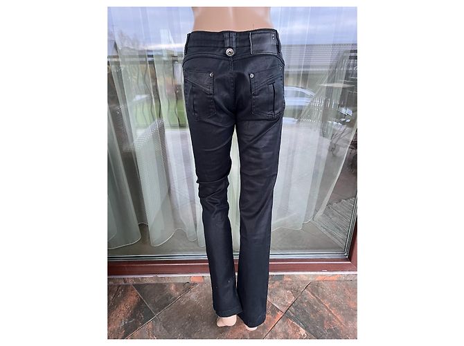 Jeans Gestuz Neri in Cotone Nero - vista 2