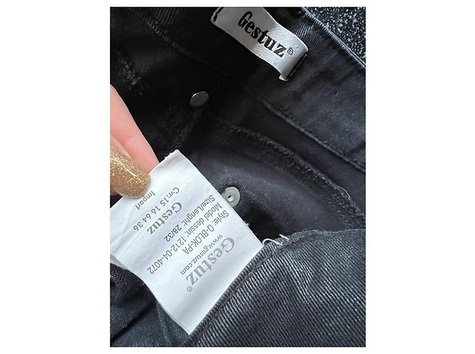 Jeans Gestuz Neri in Cotone Nero - vista 4