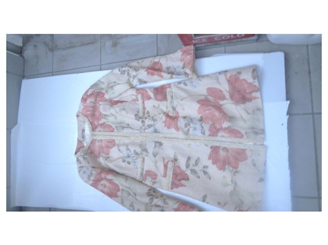 Mantel 1/2 Weill-Saison 38 cremefarbene Webfarben - Ansicht 2
