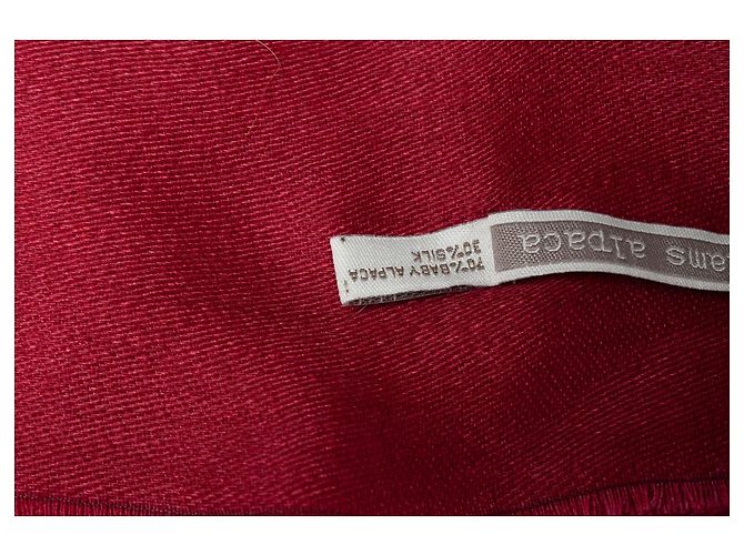 Autre Marque Alicia Adams Alpaca, sciarpa rossa Rosso - vista 3