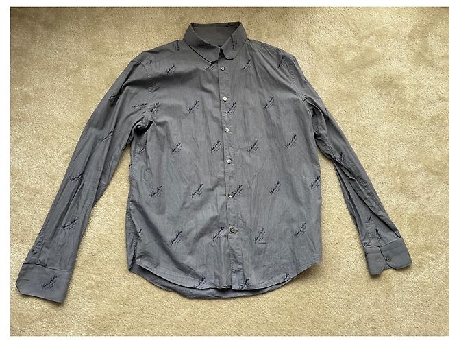 Camicia Louis Vuitton in cotone grigia XL Grigio - vista 2
