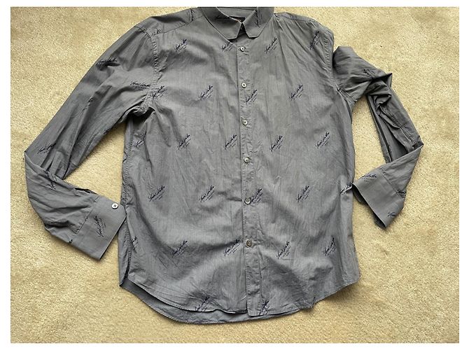 Camicia Louis Vuitton in cotone grigia XL Grigio - vista 3