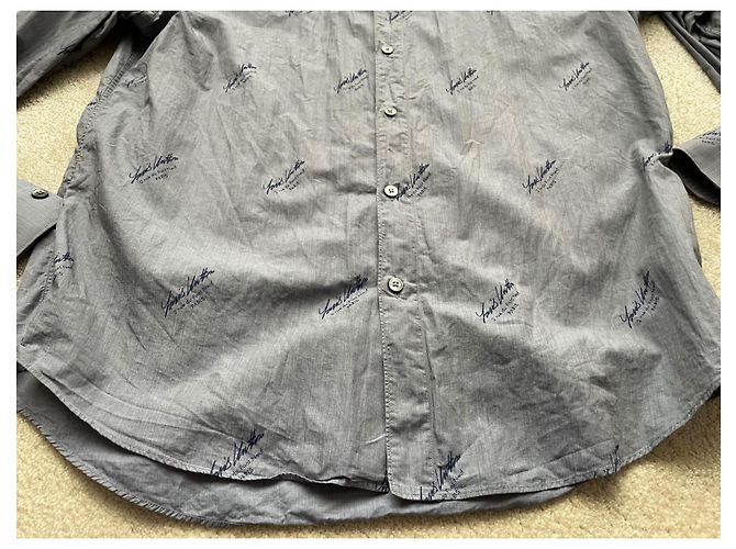 Camicia Louis Vuitton in cotone grigia XL Grigio - vista 4