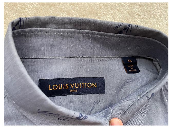 Camicia Louis Vuitton in cotone grigia XL Grigio - vista 6