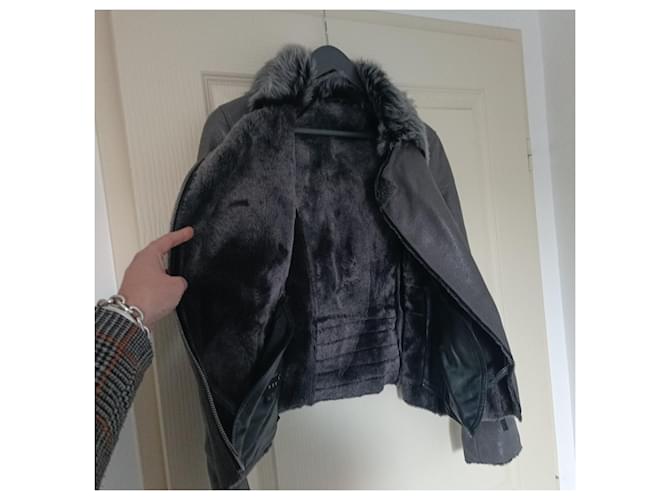 Chaqueta Ventcouvert de cuero gris - vista 6