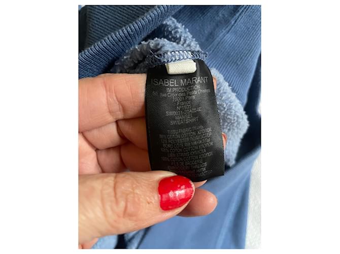 Isabel Marant Mansel Kapuzenpullover Blau Baumwolle - Ansicht 6