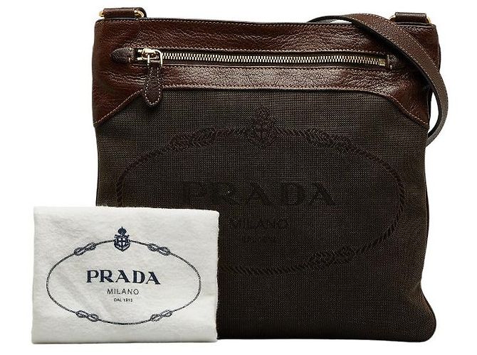Prada Umhängetasche mit Canapa-Logo - Ansicht 10