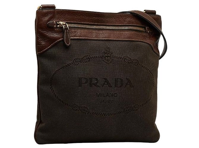 Prada Umhängetasche mit Canapa-Logo - Ansicht 2